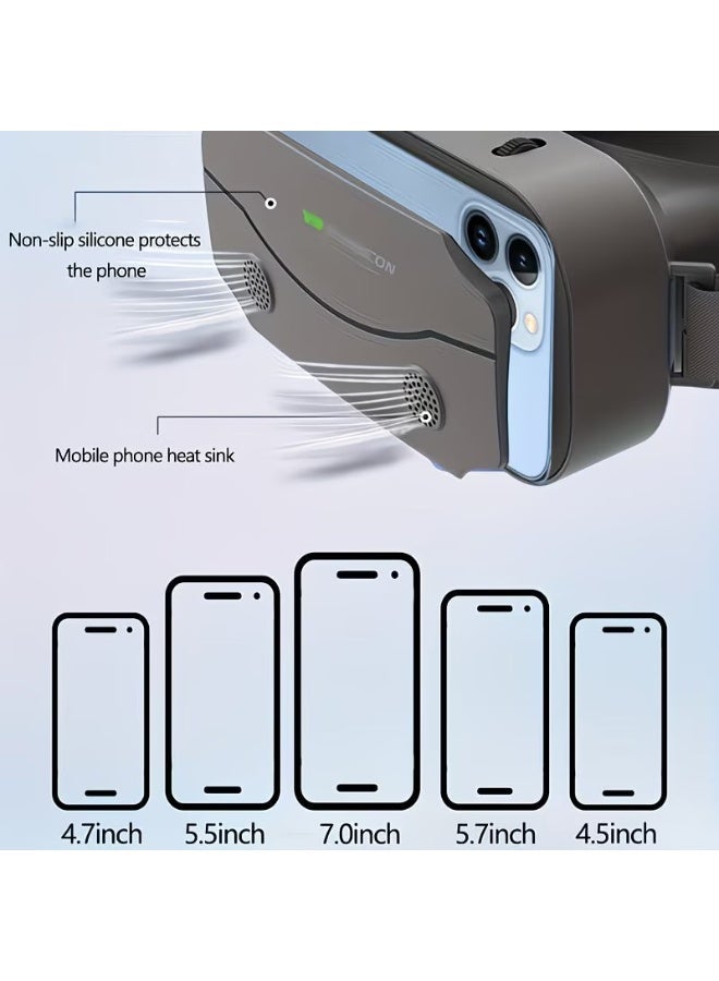 VR SHINECON 2026 New SC-G13 VR Shinecon Mobile Phone VR Glasses, 360° Panoramic HD Eye Protection Virtual Reality Headset for Movies & Games - Image 2
