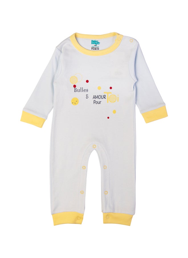 Babies Basic 100% Cotton Printed Long Sleeves Jumpsuit/Romper/Sleepsuit For Babies  - Image 2
