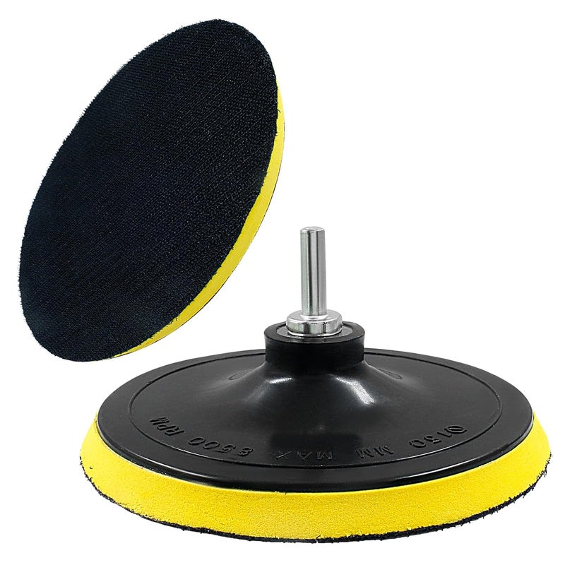 Luomorgo 6 Inch Hook & Loop Backing Pad Orbital Sander Polisher Sanding Pad with M14 Drill Adapter 2pcs - Image 5