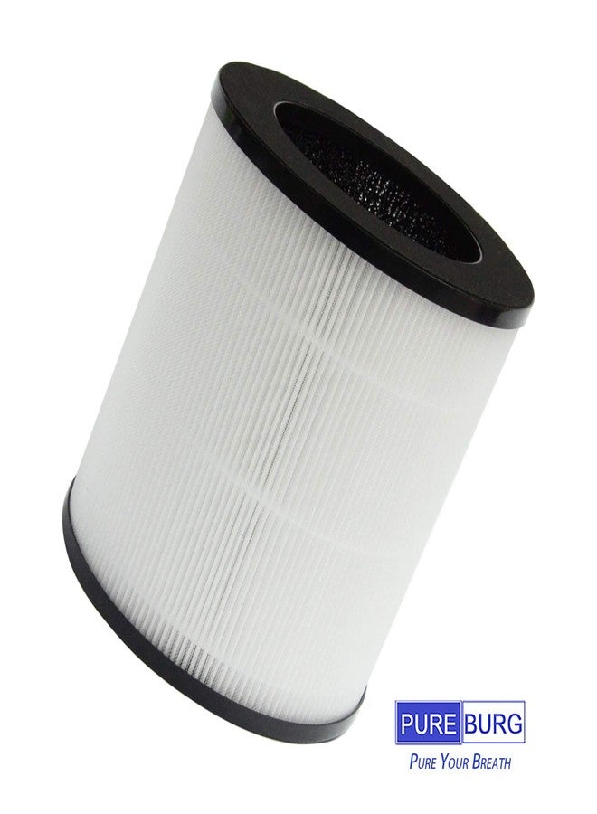 PUREBURG فلاتر بديلة من بيوربيرغ متوافقة مع أجهزة تنقية الهواء AZEUS C8 KJ120G-C10 و Mooka C10، عبوة من قطعتين، فلتر H13 HEPA ثلاثي المراحل مع كربون نشط، 2 في 1 - Image 3