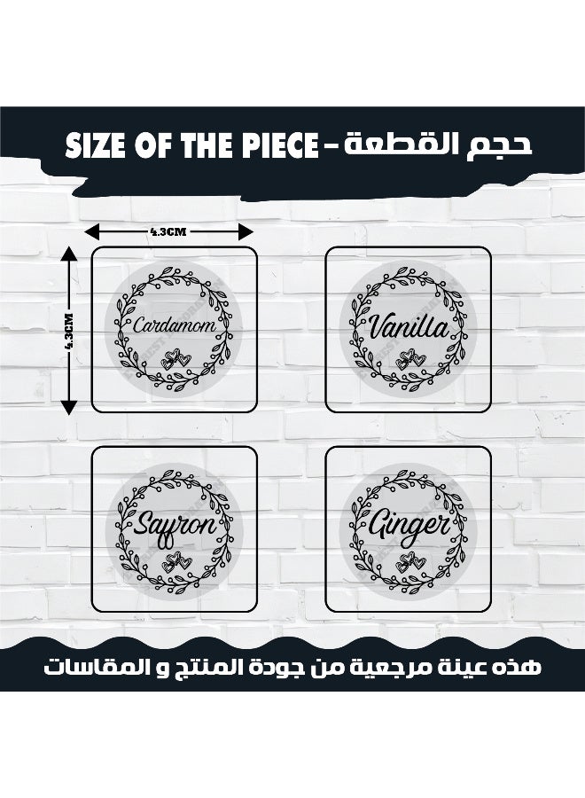 48Pcs Spice Sticker Labels – Waterproof Vinyl with Protective Coating, Durable Kitchen Organizer Tags for Herb and Seasoning Containers, Water-Resistant and Long-Lasting - Image 4