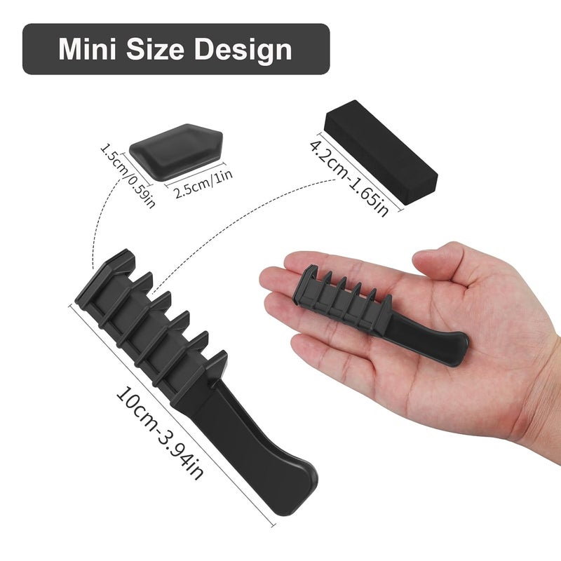 MSDADA New Hair Chalk Comb Temporary Hair Color Dye for Girls Kids with Light Color Hair, Washable Hair Chalk for Girls Age 4 5 6 7 8 9 10 Birthday Cosplay DIY, Christmas,New Year (Black) - Image 3
