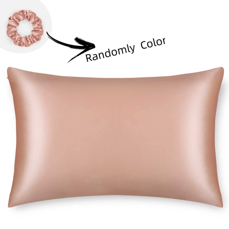 ALASKA BEAR ALASKA BEAR Silk Pillowcase for Curly Hair and Skin Women Real Mulberry Silk Pillow Case Standard Single (1 Pack  Rose Gold)  - Image 3