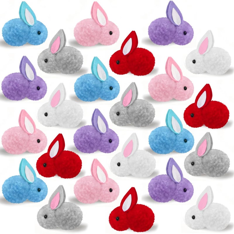 Hstyle Easter Egg Fillers, Easter Basket Stuffers for Kids - 24 Pcs Mini Easter Plush Bunny Stuffed Animals, Party Favors for Toddlers Boys Girls, Bulk Small Toys for Classroom Prize Box, Goodie Bag Stuffers - Image 1
