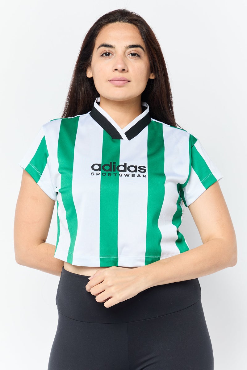 Adidas تي شيرت تدريب قصير الأكمام للنساء، متعدد الألوان - Image 1