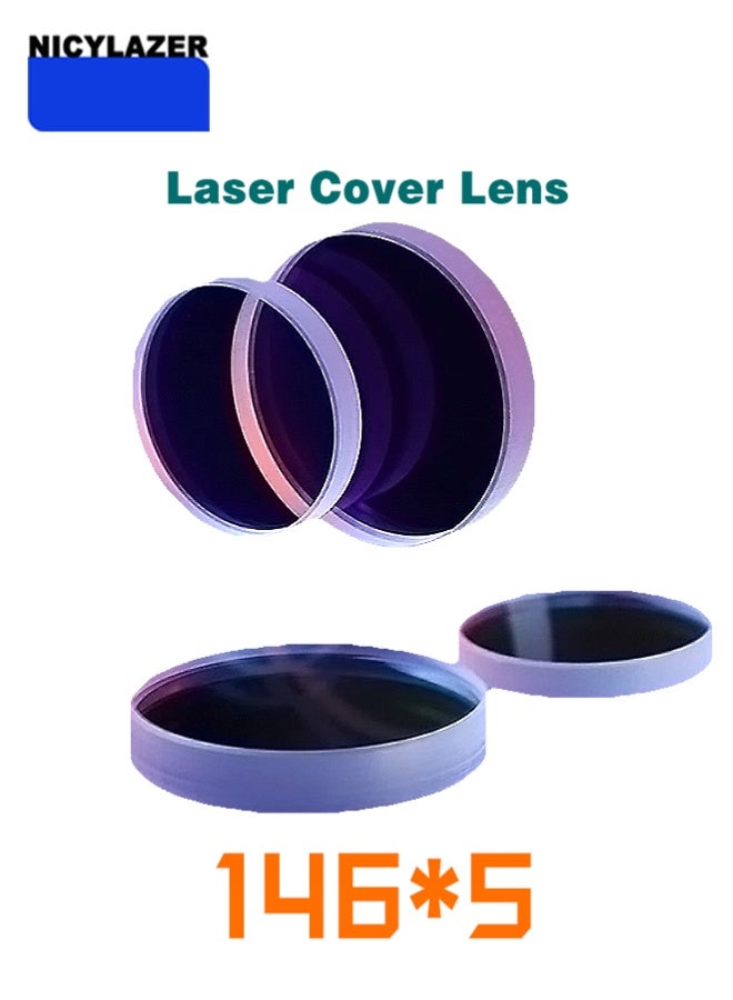 146x5mm Laser Cutting Protective Lens - Anti-Spatter, Anti-Dust, Anti-Smoke, High Light Transmission