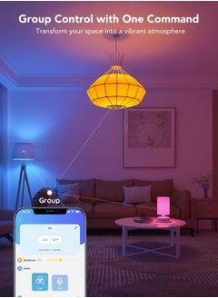 Generic Govee Smart Light Bulb E27, Colour Changing with Music Sync Lamp, 54 Scenes, 16 Million DIY Colours, WiFi & Bluetooth LED Smart Bulb Works with Alexa Google Assistant Home App, Pack of 4  - Image 3