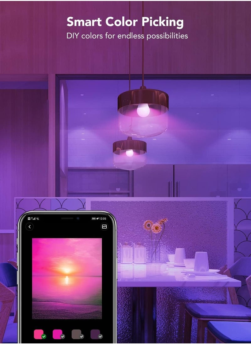 Generic - Govee Smart Light Bulb E27, Colour Changing with Music Sync Lamp, 54 Scenes, 16 Million DIY Colours, WiFi & Bluetooth LED Smart Bulb Works with Alexa Google Assistant Home App, Pack of 4 - Image 1