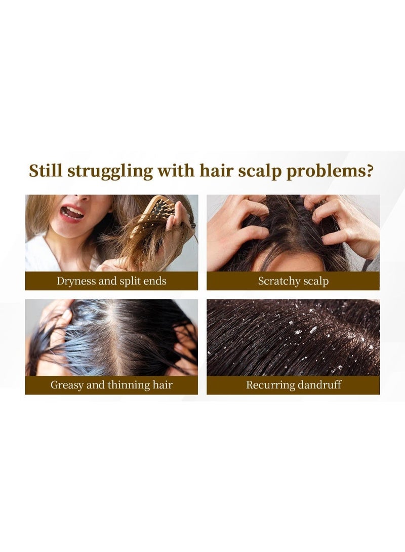 cosmiracle Oil-Removing Dandruff Comb, Self-Cleaning Hollow Teeth Hair Comb with Massage Handle, Scalp Detox Grooming Tool for Grease & Flakes, Portable Hair Brush for Home, Bedroom, Bathroom, Office, Travel, School, Gym, Salon & Outdoor Use, Suitable for Men, Women, Teens, Kids & Whole Family - Image 3