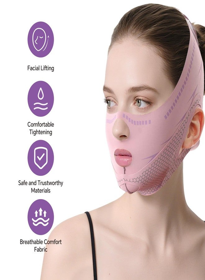 BIHEVN V Line Lifting Mask Chin Strap for Sleeping, V Line Mask, Face Lift Prevent Sagging,Double Chin Reducer,Jawline Shaper,All-Around Coverage, Wrapping and Shaping More Comprehensively. - Image 3