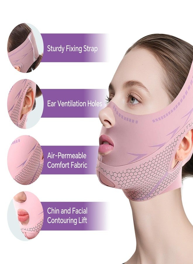BIHEVN V Line Lifting Mask Chin Strap for Sleeping, V Line Mask, Face Lift Prevent Sagging,Double Chin Reducer,Jawline Shaper,All-Around Coverage, Wrapping and Shaping More Comprehensively. - Image 5