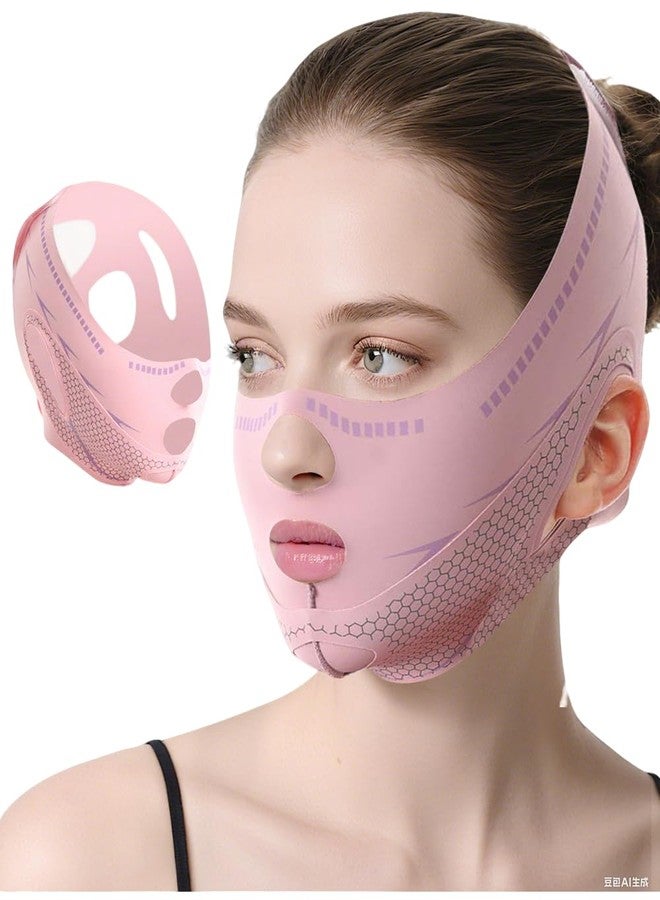 BIHEVN V Line Lifting Mask Chin Strap for Sleeping, V Line Mask, Face Lift Prevent Sagging,Double Chin Reducer,Jawline Shaper,All-Around Coverage, Wrapping and Shaping More Comprehensively. - Image 1