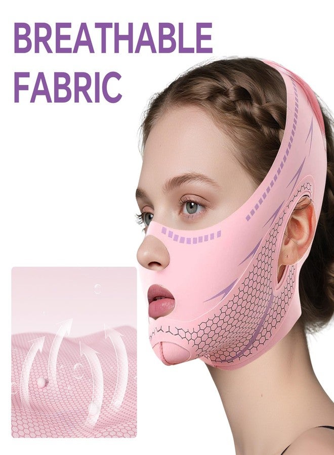 BIHEVN V Line Lifting Mask Chin Strap for Sleeping, V Line Mask, Face Lift Prevent Sagging,Double Chin Reducer,Jawline Shaper,All-Around Coverage, Wrapping and Shaping More Comprehensively. - Image 2