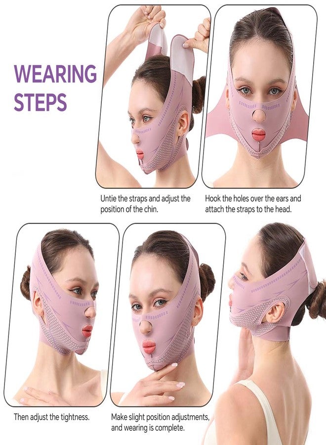 BIHEVN V Line Lifting Mask Chin Strap for Sleeping, V Line Mask, Face Lift Prevent Sagging,Double Chin Reducer,Jawline Shaper,All-Around Coverage, Wrapping and Shaping More Comprehensively. - Image 4