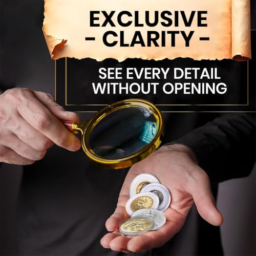Climberty® 60 Pcs Coin Box with 5 Sizes Protective Gasket, Clear Plastic Coin Capsule Holder for 17-40mm Coins, Tokens, Medals, Collecting Storage Organizer - Image 5