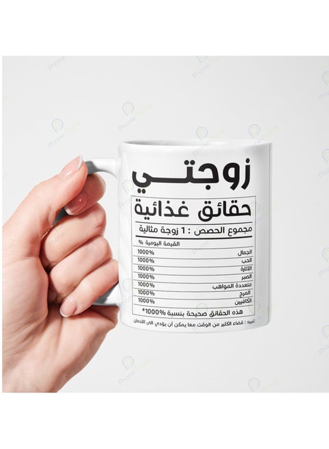 Ceramic Mug with Black Rim My Wife's Lunch Facts