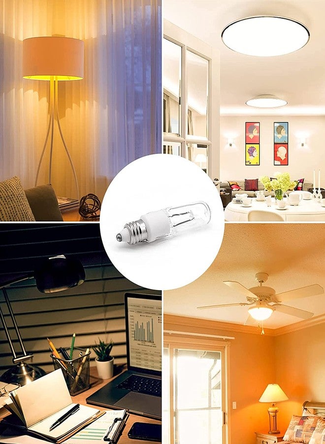 Jaenmsa 4 Pack JDE11 Bulb,120V 100W Halogen Candelabra Bulbs,T4 Mini Base JD E11 Bulb,Dimmable 2700K Warm White（Replacement E11 LED bulb）,for Chandeliers,Candelabra,Ceiling Fan, Table Lamps, Cabinet Lighting - Image 5