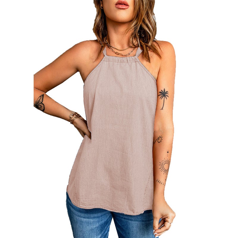Women's Solid Color Casual Camisole Top - Image 3