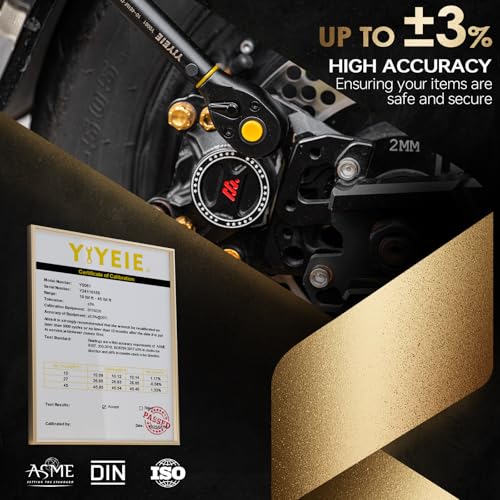YIYEIE Upgrade 3/8" Drive Torque Wrench, 10-45 FT.LB/13.6-61 Nm, Click Torque Wrench for Bike, Motorcycle and Car Spark Plug, ±3% High Accuracy, with Easy-to-Use Locking Ring - Image 4