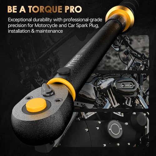 YIYEIE Upgrade 3/8" Drive Torque Wrench, 10-45 FT.LB/13.6-61 Nm, Click Torque Wrench for Bike, Motorcycle and Car Spark Plug, ±3% High Accuracy, with Easy-to-Use Locking Ring - Image 5