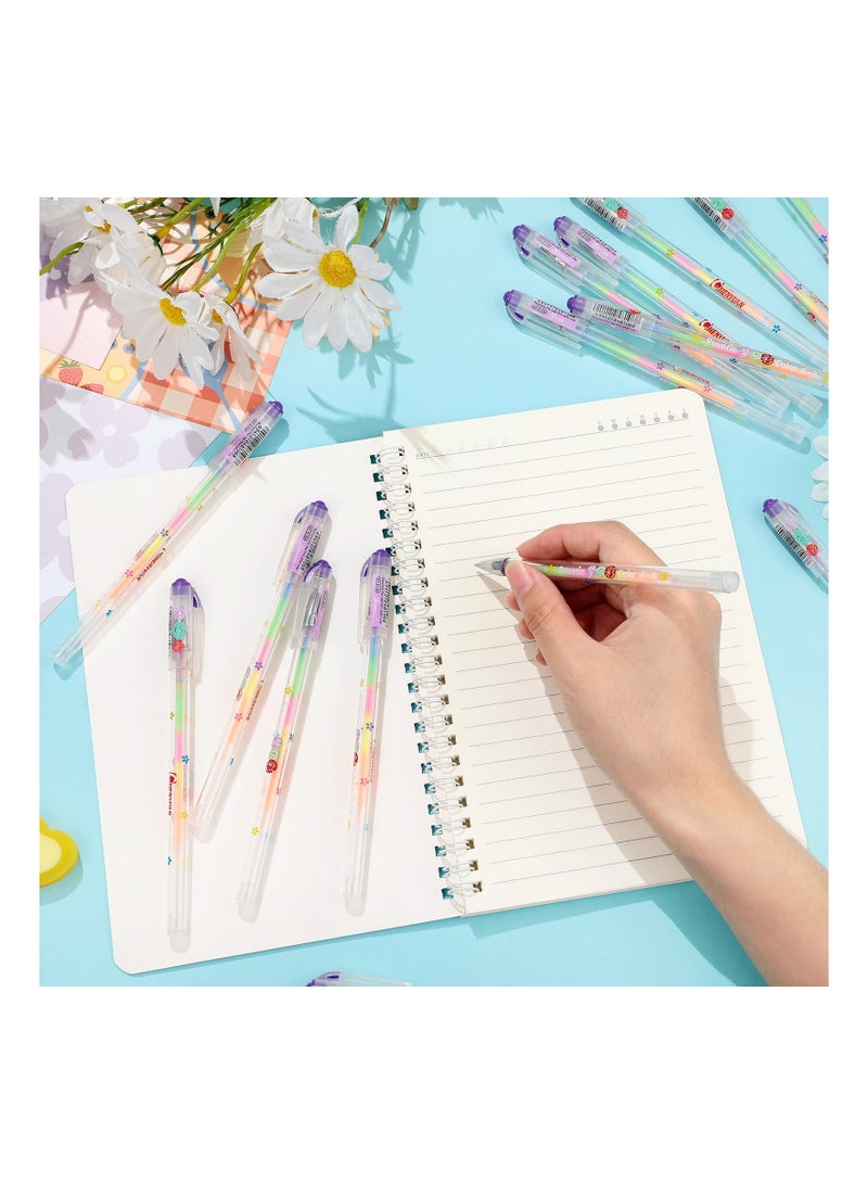 SOLARAE Scented Glitter Color Pen Multicolor Fun Pens Smooth Writing Stationary Kit Cute Smell Good Fruit Flavors Coloring for Girls Kids Arts Crafts School, 36 Count - Image 4
