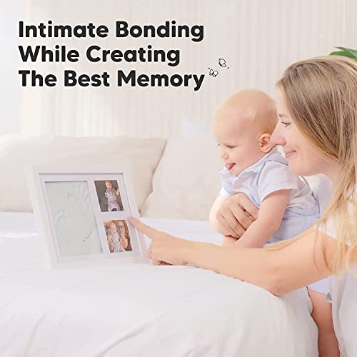 Home-Cloud HomeCloud Wooden Baby Photo Frame with Handprint & Footprint Kit – Precious Newborn Keepsake for Boys & Girls (Clay_Blue) - Image 5