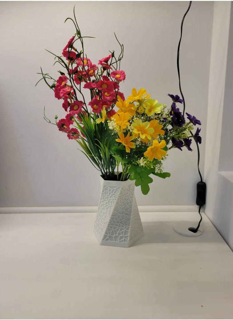 3D Brothers - Voronoi Hexagonal Vase  A Meticulously Engineered Design with Modern Architectural Details Blending Beauty and Artistic Innovation - Image 1