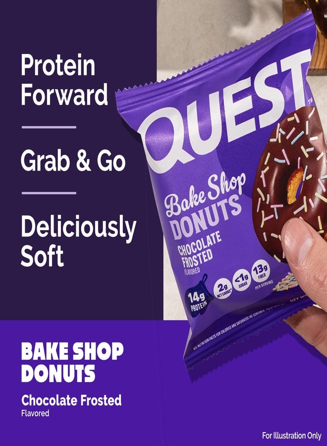 Quest Nutrition Bake Shop, Chocolate Frosted Donuts, 14g Protein, Less than 1g Sugar, Protein Snack, Low Sugar, 4 Count - Image 4