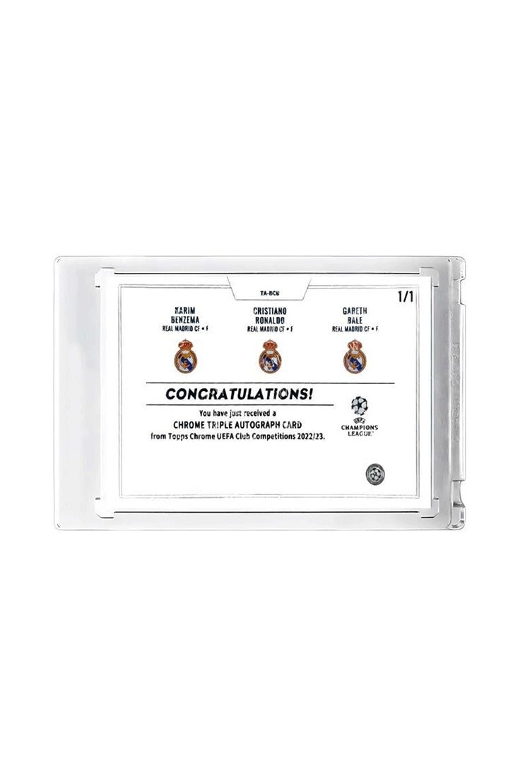 Karim Benzema Cristiano Ronaldo Gareth Bale Football Signature Trading Card Triple Autographed Soccer Card Refractor Collector’s Edition Sports Memorabilia for Fans and Collectors - Image 2