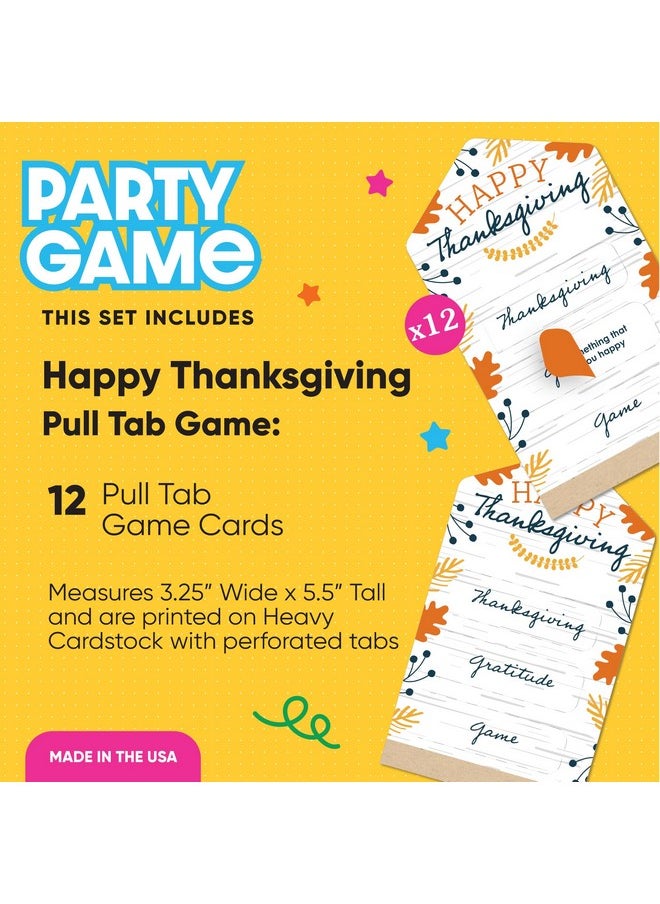 Big Dot of Happiness Big Dot of Happiness Happy Thanksgiving - Fall Harvest Party Game Pickle Cards - Thanksgiving Gratitude Game Pull Tabs - Set of 12  - Image 2