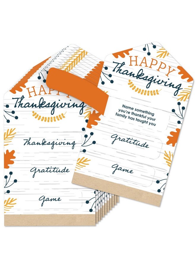 Big Dot of Happiness Big Dot of Happiness Happy Thanksgiving - Fall Harvest Party Game Pickle Cards - Thanksgiving Gratitude Game Pull Tabs - Set of 12  - Image 1