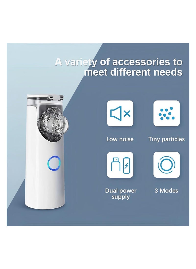Generic - Portable Handheld Mini Nebulizer,3 Modes Cool Mist Vaporizer,Travel Steam Compressor Humidifier Inhaler for Adults & Kids - Ideal for Breathing Relief Anytime, Anywhere - Image 1