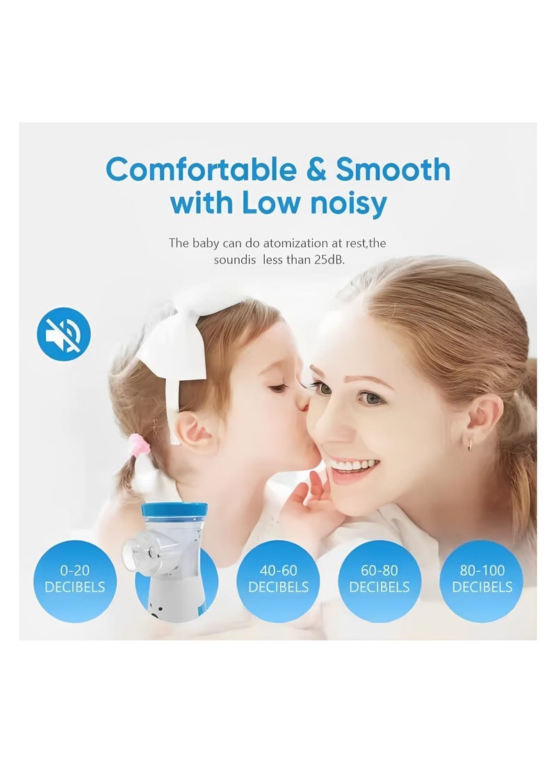 Generic - Portable Handheld Mini Nebulizer,3 Modes Cool Mist Vaporizer,Travel Steam Compressor Humidifier Inhaler for Adults & Kids - Ideal for Breathing Relief Anytime, Anywhere - Image 1