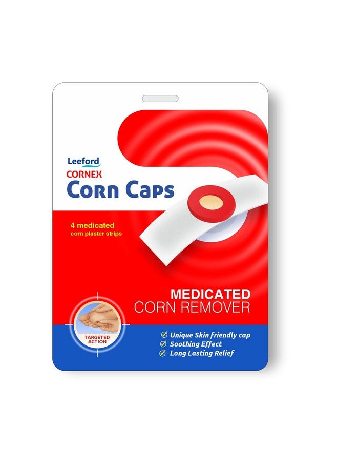 Leeford Cornex Corn Cap, Corn Remover For Feet-Combo 20 Strips Medicated Plaster Bandage,Skin Friendly|Corn Cap Bandage|Helps For Fast, Effective & Easy To Deep Corn Remover,White Color (Ayurvedic) - Image 1