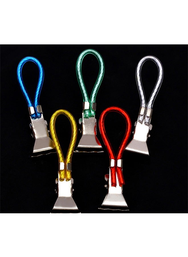 Tea Towel Hanging Clips, 5 Colors Metal Tea Towel Storage Clip, Multicolour Bath Towels Clothes Peg for Homes Beach Bathroom (Blue Green Red Yellow Silver)  - Image 3