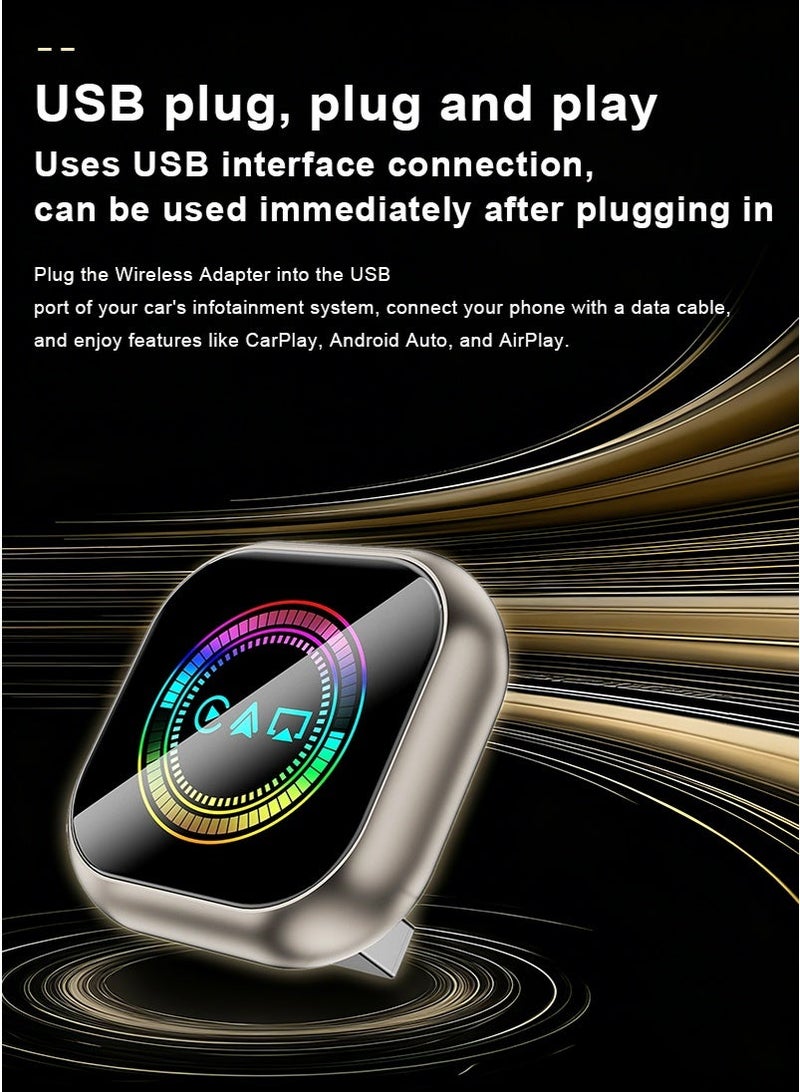Gmisun Upgrade 3 in 1 AirPlay with Wired to Wireless Carplay Adapter, Screen Mirror - Image 4