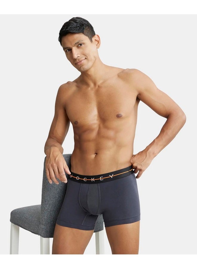 JOCKEY Jockey Men's Cotton Blend Trunks (Pack of 1) (NY16_Graphite_XL_Graphite_XL)  - Image 3