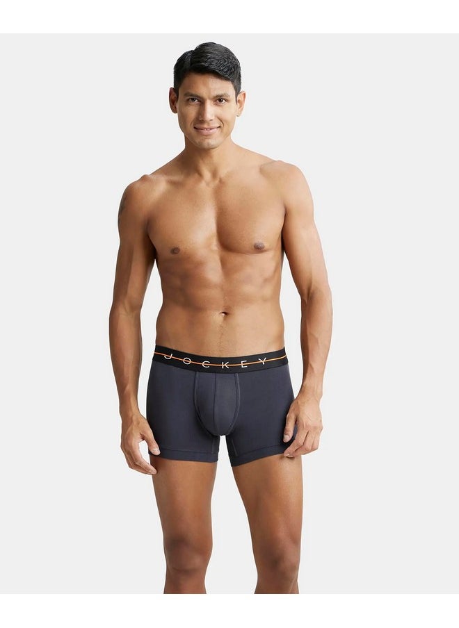 JOCKEY Jockey Men's Cotton Blend Trunks (Pack of 1) (NY16_Graphite_XL_Graphite_XL)  - Image 4