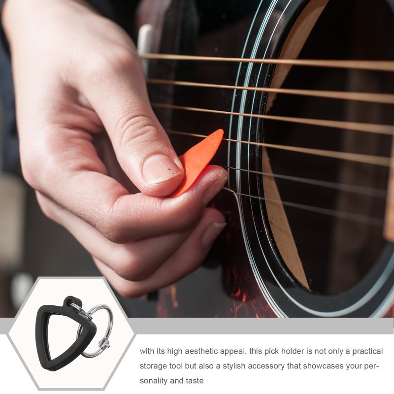 🎸 حافظة فاتيح ل سك الغيتار ن سبائك سوداء ع سيليكون تص ي ح ول - Image 5