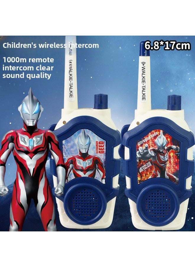 Loquat Ultraman Walkie Talkie Dialogue Toy Gift Family Interaction Super Cool Intelligent Distance Communication Boys-Color:A Pair Of Jude Walkie-talkies-Specifications:Bagged With Battery Version - Image 1