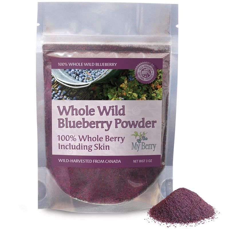 MY BERRY Wild Blueberry Powder Unsweetened 3oz 100 Whole Berry Not an Extract Bilberry Concentrate Or Juice Powder WomanOwned Small Busiess