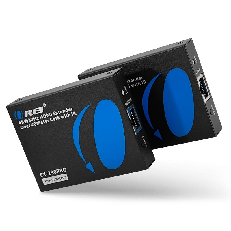 OREI HDMI Over Ethernet Extender Over Single CAT6/7 Ethernet Cable 4K@30Hz Up to 130 ft & 1080p Up to 230 ft (EX-230PRO) - Image 1
