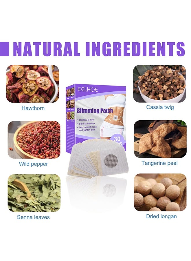 EELHOE Slimming Patch,Healthy & Mild,Safe &Effective , Help Detoxify Tone and Tighten Skin,Slimming Body Sculpting Stickers 30 Pcs - Image 2