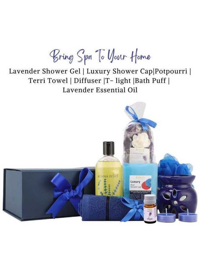 BodyHerbals Lavender Bath And Body Care Gift Set For Women And Men| Luxury Skin Care Kit With Spa Accessories | Gift Box Hamper For Couple| 8 Pcs| Luxury Gift For Birthdays, Anniversaries, Christmas And Special Celebrations| 100 % Vegan - Image 2