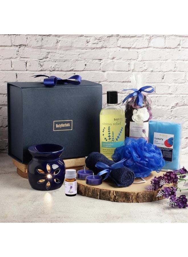 BodyHerbals Lavender Bath And Body Care Gift Set For Women And Men| Luxury Skin Care Kit With Spa Accessories | Gift Box Hamper For Couple| 8 Pcs| Luxury Gift For Birthdays, Anniversaries, Christmas And Special Celebrations| 100 % Vegan - Image 1
