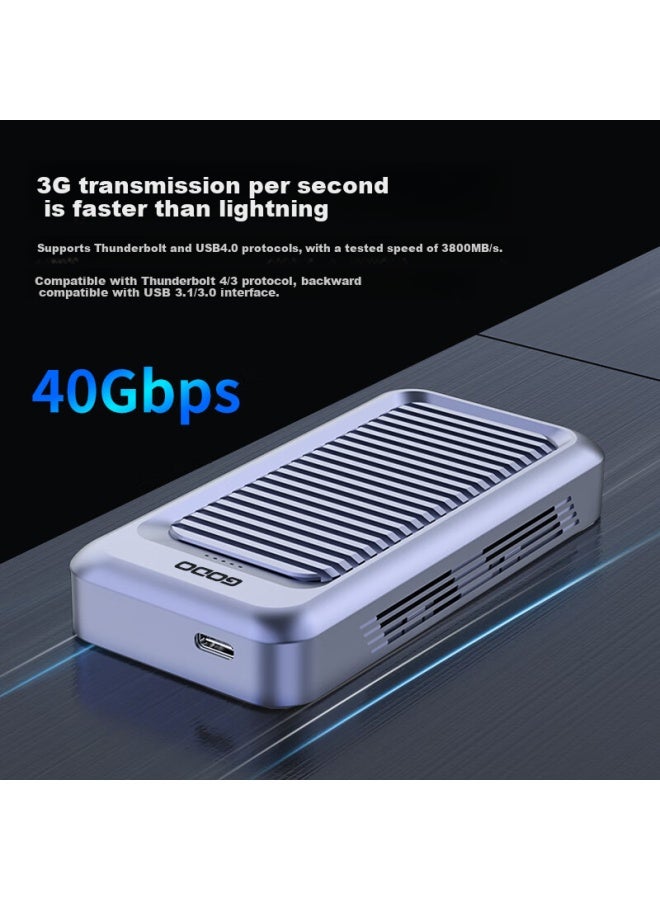Godo o Usb4 Solid State Drive Enclosure M.2 Portable External Box Nvme Laptop 40gbps With Fan Compatible With Thunderbolt 4/3 3.2/3.1/3.0 Laptop Desktop Smartphone - Image 3