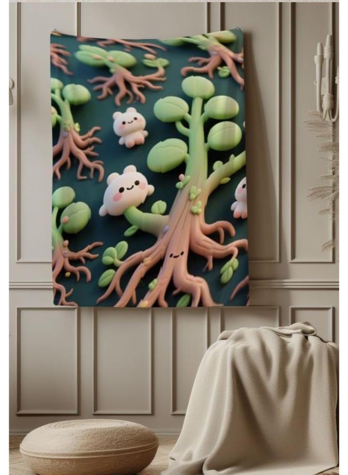 general Baby and children's cartoon flannel thin blanket (warm and comfortable, suitable for sleep, game use) 70cm*100cm - Image 1