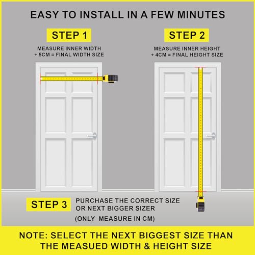 Kolar Magnetic Mosquito Net for Door - 200x100 cm | Black Polyester Insect Screen with Auto-Closing Magnets & Self-Adhesive Hook Tape - Fits All Door Types - Image 4