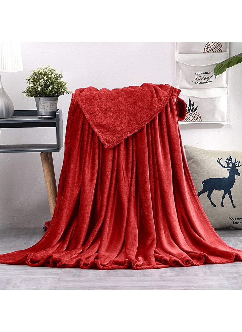 T G H Flannel Fleece Double Size 220x240cm for All Season Fluffy Blanket Warm Bed Blanket Throw for Sofa & Bed Comfortable and Soft Blanket  - Image 2