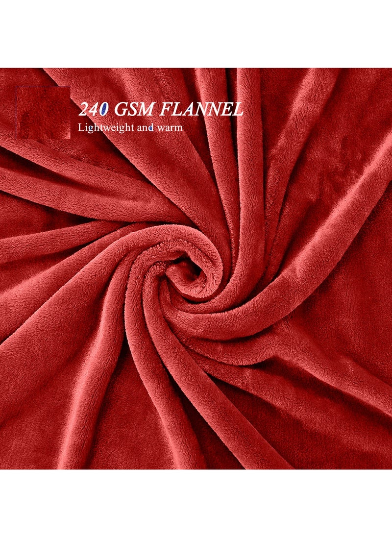 T G H Flannel Fleece Double Size 220x240cm for All Season Fluffy Blanket Warm Bed Blanket Throw for Sofa & Bed Comfortable and Soft Blanket  - Image 4